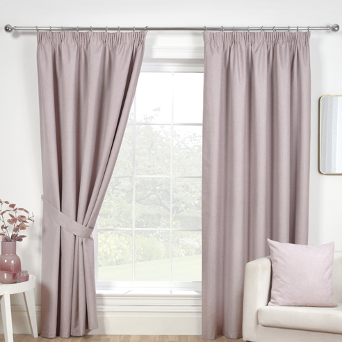 Eclipse (Blackout) Pencil Pleat, Rose - Ready Made Curtains - Image 3